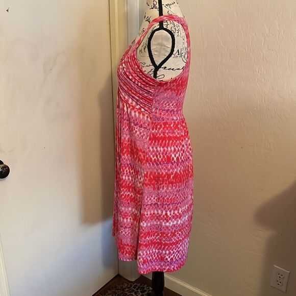 Calvin Klein Multicolor Print Dress Resort Wear Feminine Cruise Beach Vibrant - Picture 2 of 9